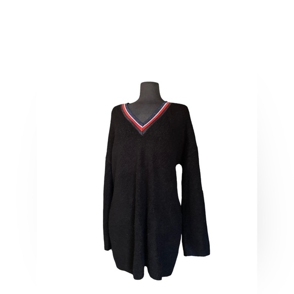 Lovers + Friends Oversized V neck Pullover Black XL - Picture 2 of 3